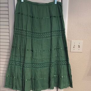Pretty green summer crinkle skirt